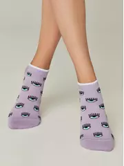 Носки женские с рисунком «eyes» classic 438 сиреневый, , 36-37 (23), CONTE ELEGANT, - 2