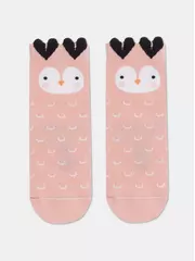 Хлопковые детские носки tip-top (мордашки) 603 пепельно-розовый, , 12, CONTE-KIDS, - 1