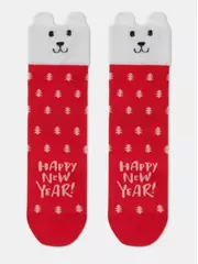Женские новогодние носки conte new year 909 красный, , 36-39 (23-25), CONTE ELEGANT, - 4