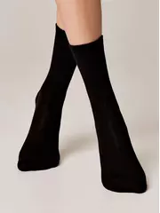 Носки женские (удлиненные) active 433 черный-сиреневый, , 36-37 (23), CONTE ELEGANT, - 3