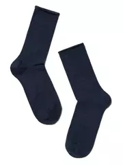 Меланжевые женские носки conte comfort 000 (без резинки) темно-синий, , 39-41 (25-27), CONTE ELEGANT, - 2