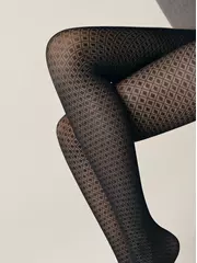 Колготки с рисунком «ромбы» conte accent, , 2, CONTE ELEGANT, - 2