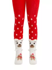 Колготки детские new year 622 красный, , 104-110 (16), CONTE-KIDS, - 3