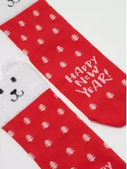 Женские новогодние носки conte new year 909 красный, , 36-39 (23-25), CONTE ELEGANT, - 3