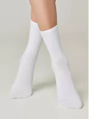 Носки женские (удлиненные) active 433 белый-зеленый, , 38-39 (25), CONTE ELEGANT, - 2