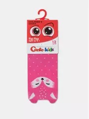 Хлопковые детские носки tip-top (мордашки) 604 розовый, , 12, CONTE-KIDS, - 2