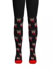 Детские новогодние колготки conte-kids new year 623 черный, , 104-110 (16), CONTE-KIDS, - 1