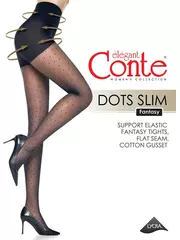 Колготки в точку с утягивающими шортиками dots slim, , 5, CONTE ELEGANT, - 6