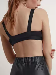 Бюстье в рубчик с v-образной линией декольте tie dye rib lbe 2208 black, , 170-84/XS, CONTE ELEGANT, - 2