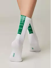 Носки женские (удлиненные) active 433 белый-зеленый, , 38-39 (25), CONTE ELEGANT, - 3