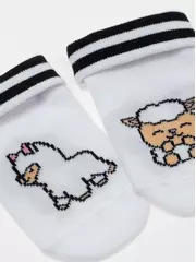 Хлопковые детские носки с рисунками «lama» 906 белый, , 10, CONTE-KIDS, - 2