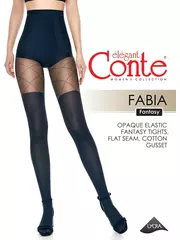 Колготки с имитацией гольфинов и шнуровки conte fabia, , 2, CONTE ELEGANT, - 1