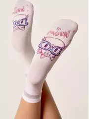 Носки детские с рисунком и люрексом caty bianco, , 20-22, CONTE ELEGANT, - 2