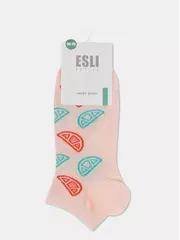 Носки женские хлопковые esli active (короткие) 533 персик, , 36-37 (23), ESLI, - 5