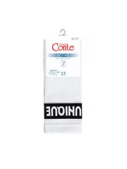 Удлиненные женские носки с полосками из прозрачной сетки active 156 белый, , 36-37 (23), CONTE ELEGANT, - 3