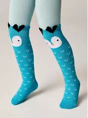 Колготки детские conte-kids tip-top (мордашки) 571 бирюза, , 104-110 (16), CONTE-KIDS, - 1