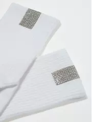 Носки женские хлопковые classic (с декором) 419 белый, , 39-41 (25-27), CONTE ELEGANT, - 4