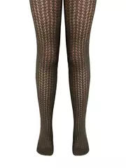 Ажурные детские колготки miss 618 хаки, , 104-110 (16), CONTE-KIDS, - 2