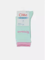 Носки женские хлопковые active (удлиненные) 488 бледно-бирюзовый, , 38-39 (25), CONTE ELEGANT, - 5