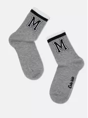 Удлиненные детские носки active 925 серый, , 18, CONTE-KIDS, - 1