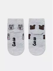 Носки детские "веселые ножки" 934 светло-серый, , 12, CONTE-KIDS, - 2