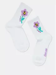 Удлиненные детские носки active 921 белый, , 18, CONTE-KIDS, - 1