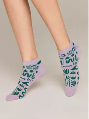 Носки женские хлопковые esli active (короткие) 534 сиреневый, , 36-37 (23), ESLI, - 2