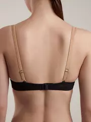 Бюстгальтер "пуш-ап" с формованной чашкой, на каркасах satin tb1173 карамель с черным, , 85A, CONTE ELEGANT, - 2