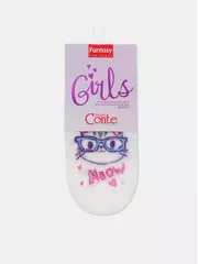 Носки детские с рисунком и люрексом caty bianco, , 20-22, CONTE ELEGANT, - 5