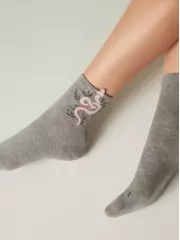 Носки женские хлопковые classic 537 серый, , 36-37 (23), CONTE ELEGANT, - 1