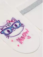 Носки детские с рисунком и люрексом caty bianco, , 20-22, CONTE ELEGANT, - 3