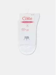 Носки женские из хлопка с сияющим рисунком "queen" 430 белый, , 36-37 (23), CONTE ELEGANT, - 6