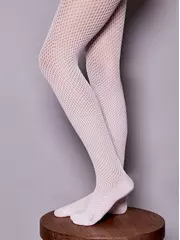 Ажурные детские колготки miss 616 белый, , 104-110 (16), CONTE-KIDS, - 2