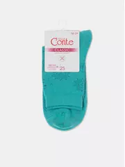 Носки женские хлопковые classic 529 бирюза, , 36-37 (23), CONTE ELEGANT, - 5