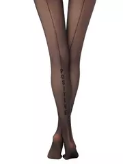 Колготки женские с имитацией шва сади и надписью fantasy positive nero, , 3, CONTE ELEGANT, - 2