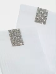 Носки женские хлопковые classic (с декором) 419 белый, , 39-41 (25-27), CONTE ELEGANT, - 5