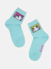 Носки детские "веселые ножки" 941 бледно-бирюзовый, , 20, CONTE-KIDS, - 3