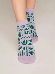 Носки женские хлопковые esli active (короткие) 534 сиреневый, , 36-37 (23), ESLI, - 3