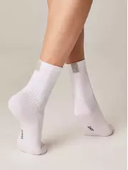 Носки женские хлопковые classic (с декором) 419 белый, , 39-41 (25-27), CONTE ELEGANT, - 1