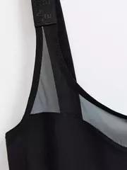 Боди женское из бамбука и эластичной сеточки double conte lbt 2263 black, , 170-84-90/XS, CONTE ELEGANT, - 2