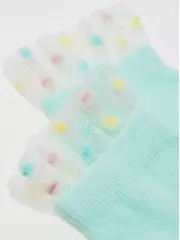 Короткие детские носки с воздушным пикотом tip-top 540 бледно-бирюзовый, , 18, CONTE-KIDS, - 2