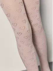 Колготки детские ажурные miss 609 пепельно-розовый, , 140-146 (22), CONTE-KIDS, - 2