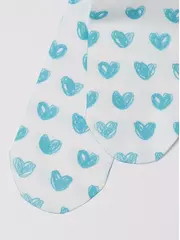 Удлиненные женские носки с хлопком 558 белый-бирюза, , 36-39 (23-25), CONTE ELEGANT, - 4