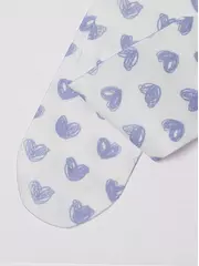 Удлиненные женские носки с хлопком 558 белый-сиреневый, , 38-39 (25), CONTE ELEGANT, - 4