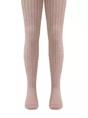 Ажурные детские колготки miss 618 пепельно-розовый, , 104-110 (16), CONTE-KIDS, - 1