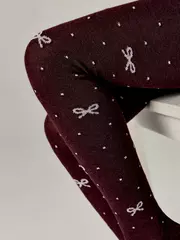 Хлопковые детские колготки tip-top с люрексом 545 бордо, , 116-122 (18), CONTE-KIDS, - 2