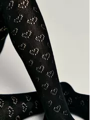 Ажурные детские колготки miss 609 черный, , 140-146 (22), CONTE-KIDS, - 2