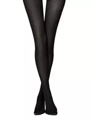 Колготки женские с геометрическим рисунком graphic fantasy nero, , 2, CONTE ELEGANT, - 5