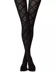 Колготки женские с геометрическим рисунком prime fantasy nero, , 2, CONTE ELEGANT, - 4