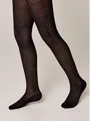 Ажурные детские колготки miss 616 графит, , 140-146 (22), CONTE-KIDS, - 1